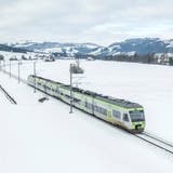 Die Zugstrecke zwischen Littau und Malters soll ein zweites Gleis erhalten. Das ermöglicht bessere Verbindungen nach Willisau und ins Entlebuch. (Bild: Pius Amrein  (Malters, 18. Januar 2021))