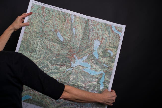 Eine Landkarte des Kantons Luzern.