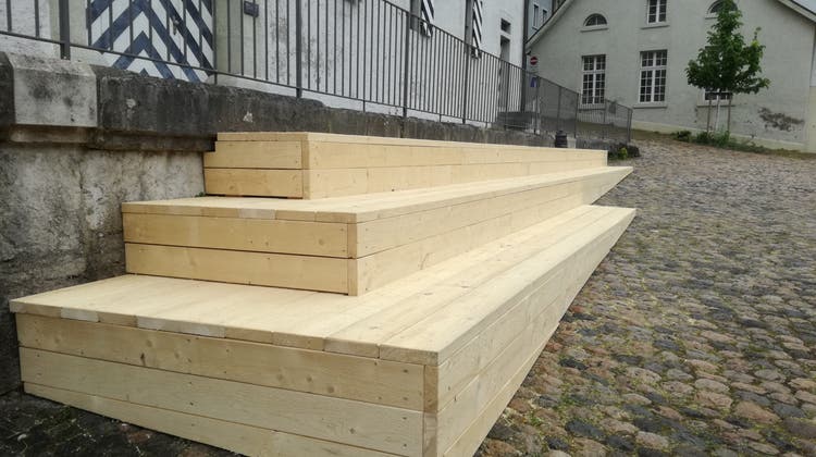 Die Sitzanlage in der Hofstatt kann definitiv aus Stein gebaut werden. (Claudia Meier (6. Mai 2021))