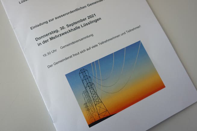Einladungsbroschüre zur ausserordentlichen Gemeindeversammlung Lüsslingen-Nennigkofen.