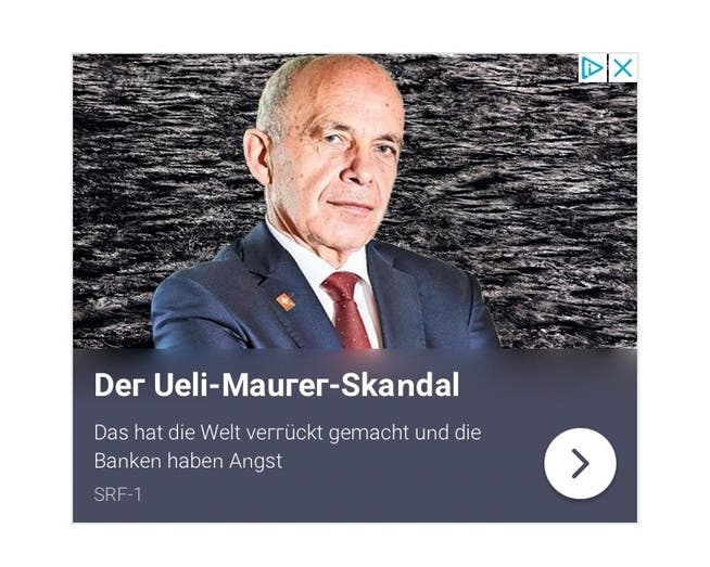 Betrügerische Masche: Eine Fake-Werbung mit Bundesrat Ueli Maurer.