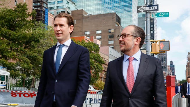 Der alte und der neue Kanzler: Sebastian Kurz und Alexander Schallenberg nahmen im September an der UNO-Vollversammlung in New York teil.