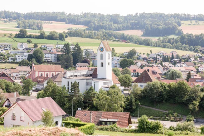 Blick auf die Gemeinde Lengnau. 