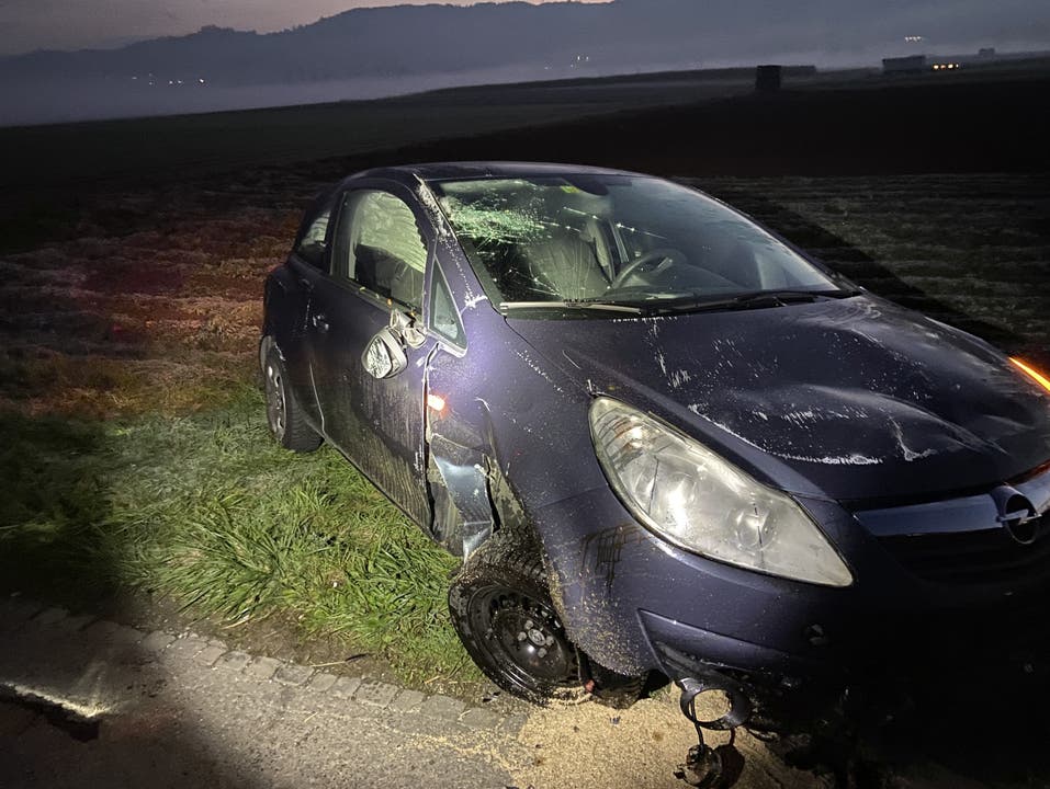 Reitnau, 15. Oktober: Eine junge Frau muss niesen, prallt dann gegen eine kleine Mauer und überschlägt sich mit ihrem Auto. Die junge Frau bleibt unverletzt, der Opel erleidet Totalschaden.