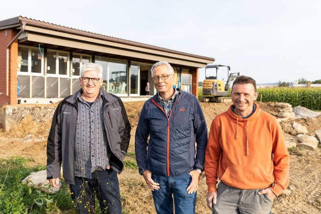 Die Mitglieder des Bienenzüchtervereins Bezirk Zurzach Wolfgang Ritler, Siegfried Meier und Markus Laube.