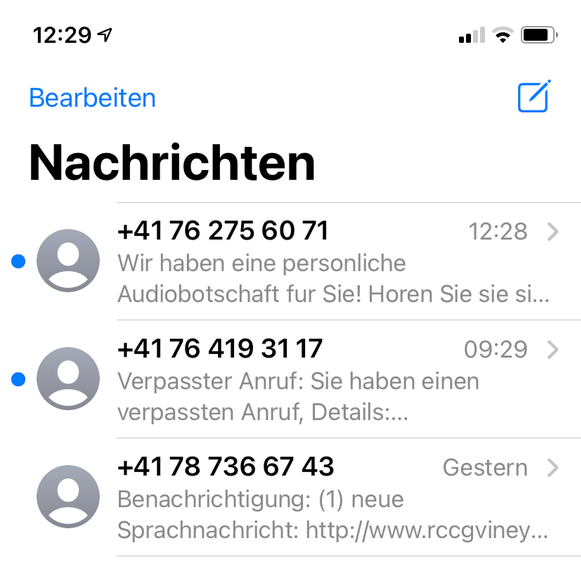 Diese Spam-SMS erhalten aktuell Tausende Schweizer.
