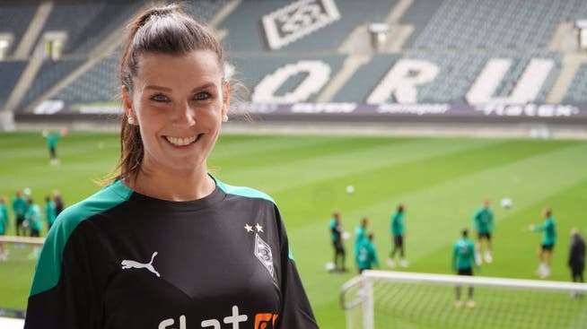 Sedrina Schaller and Max Eberl at Borussia Mönchengladbach