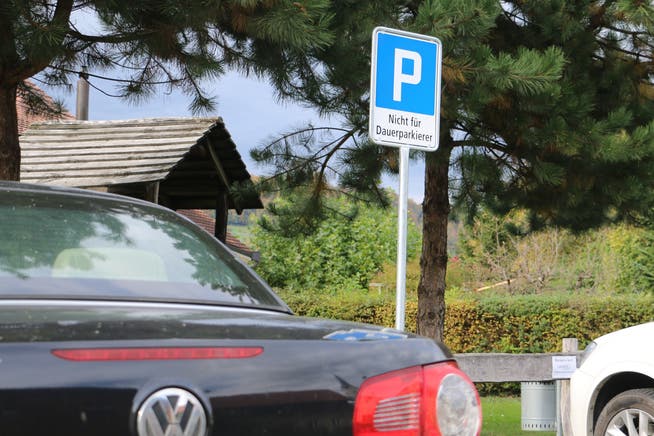 Gegen Dauerparkierer auf dem Gansinger Gemeindehausparkplatz hat der Gemeinderat ein entsprechendes Schild aufstellen lassen.
