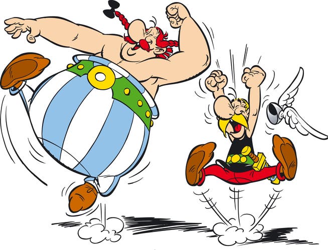 Obelix und Asterix in «Asterix und der Greif».