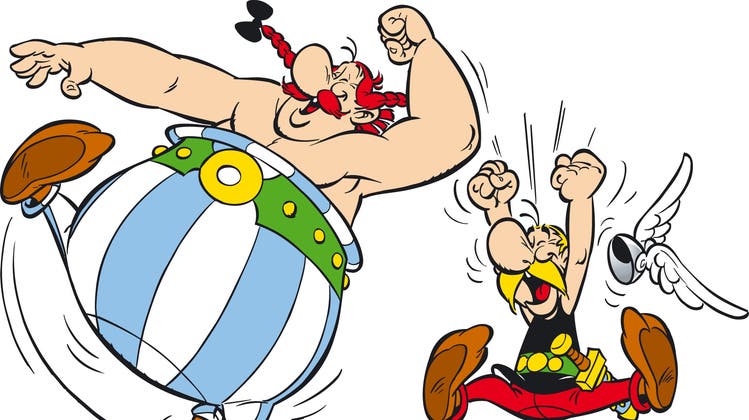 Obelix und Asterix in «Asterix und der Greif». (Ehapa)