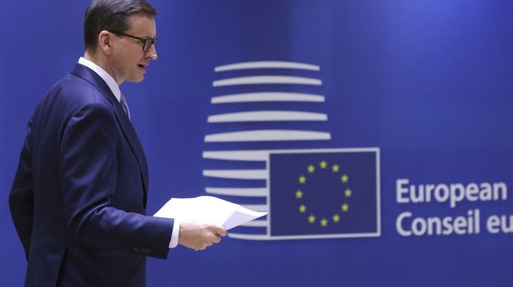 Der polnische Ministerpräsident Mateusz Morawiecki wirft dem Europäischen Gerichtshof vor, einen "EU-Superstaat" einführen zu wollen. (Keystone)