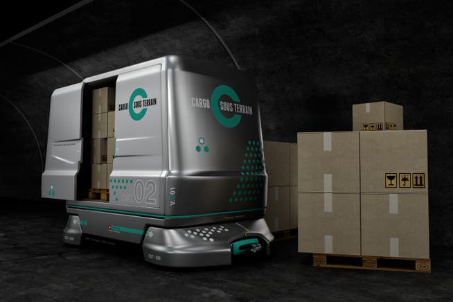 Gütertransport unter dem Boden: So könnte ein Fahrzeug von Cargo sous terrain aussehen.