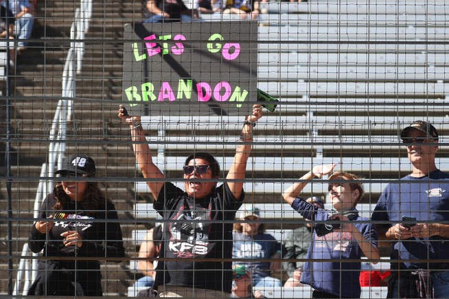 «Let’s go Brandon»: Der Spruch ist besonders bei NASCAR-Rennen derzeit allgegenwärtig.