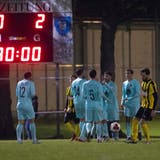 Die Entscheidung in der Nachspielzeit: Der FC Iliria bejubelt den Treffer zum 2:0 von Dardan Llugaliu und den Gewinn des Herbstmeistertitels. (Patrick Lüthy)