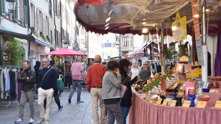 Der Herbstmarkt in Rheinfelden begeisterte mit einem Angebot von 120 Ständen. (Horatio Gollin)