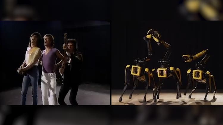 Wer tanzt besser: Der junge Mick Jagger oder dieser Roboter?