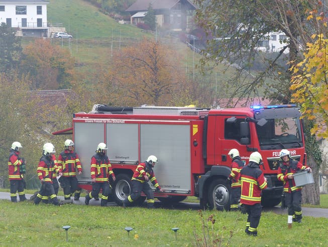 Die Feuerwehr Thalheim ist bereits bestens mit dem neuen Tanklöschfahrzeug vertraut.