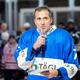 In Eishockey-Montur: Marco Baumann bei der Eröffnung der Eisfelder im Wettinger Tägi am 17. November 2019. (Claudio Thoma)