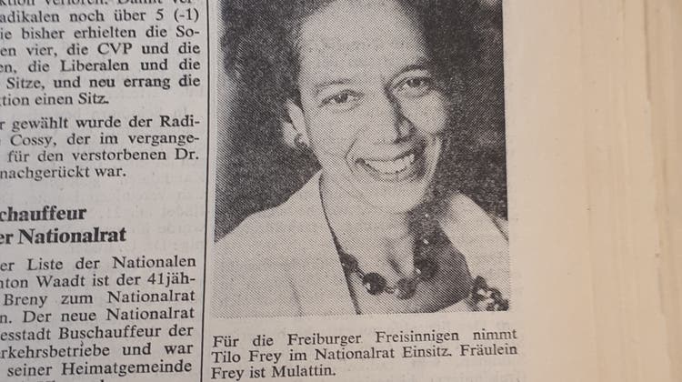 In der Zeitung von 1971 steht es geschrieben: Fräulein Frey ist Mulattin. (Bild: Archiv Thurgauer Zeitung)