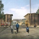 Mit dem Bauprojekt soll die Stadt Brugg zu einer «gesamthaft modernen und angemessenen Sportanlage» kommen. (Visualisierung: Bericht Stadtrat (4. Oktober 2021))