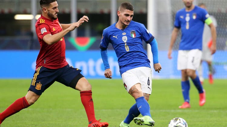 Schwächelnde Italiener mussten sich Spanien mit 1:2 geschlagen geben. (Keystone)