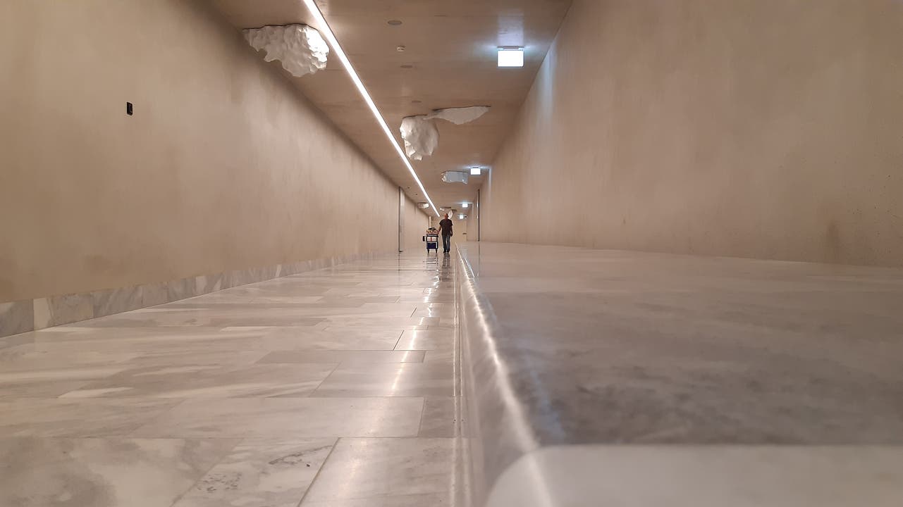 Eine unterirdische Passage verbindet die beiden Kunsthäuser.