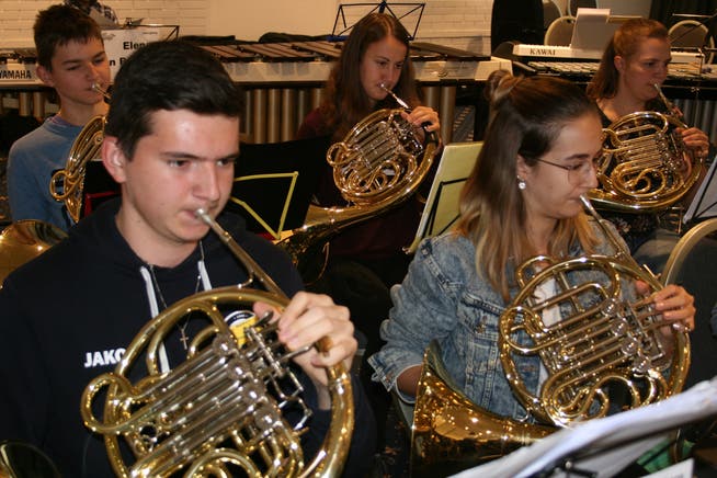 Die jungen Musizierenden proben intensiv für ihre beiden Konzerte am Wochenende.