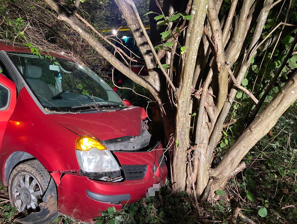 Dottikon, 07. Oktober: Ein 25-Jähriger fährt in einen Baum und muss mit unbekannten Verletzungen ins Spital.