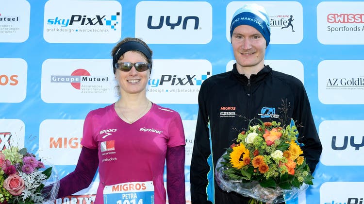 Petra Eggenschwiler und David Keller waren in ihren Kategorien jeweils am schnellsten. (Alexander Wagner)