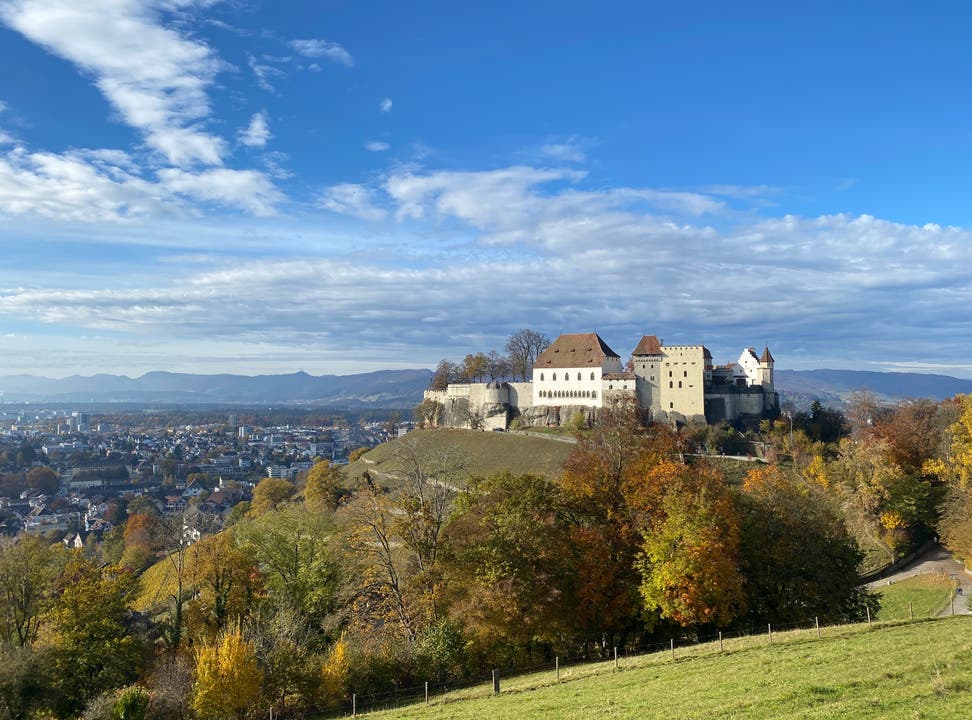 Schloss Lenzburg vom Gofersberg aus.