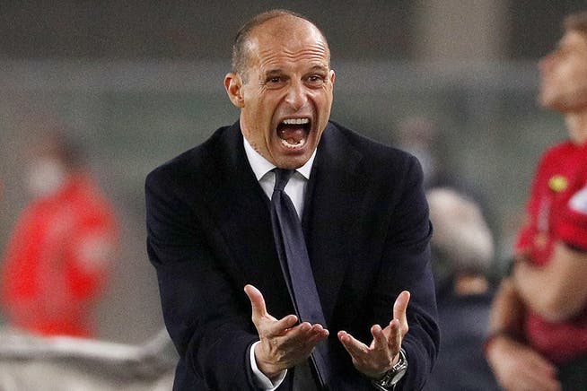 Selbst der frühere Erfolgstrainer Massimiliano Allegri bringt Juventus Turin nicht in die Erfolgsspur. 
