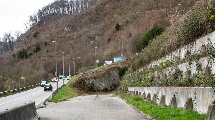 Pläne für den Muggenbergtunnel gibt es seit den 1970er-Jahren. Die Zufahrt zum Tunnelportal bei Aesch gibt ein trauriges Bild ab. (Bild: Nicole Nars-Zimmer)