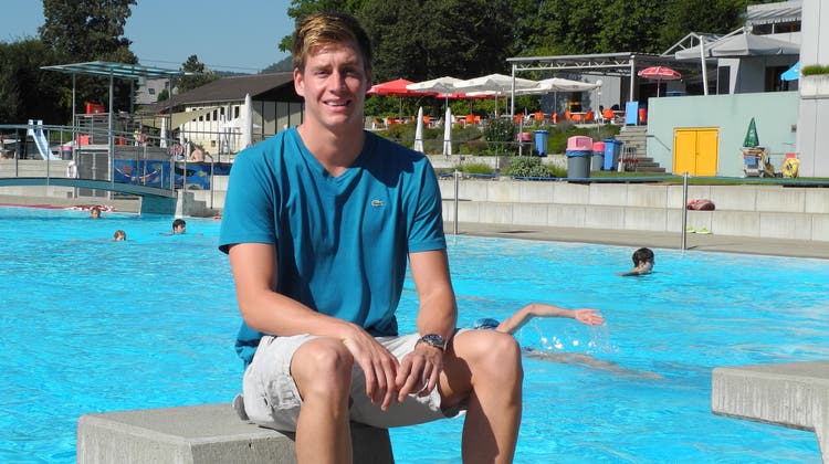 Der Fricktaler Schwimmer Yannick Käser startet kommendes Wochenende in Sursee an seinem letzten Wettkampf. (Marc Fischer / FRI)