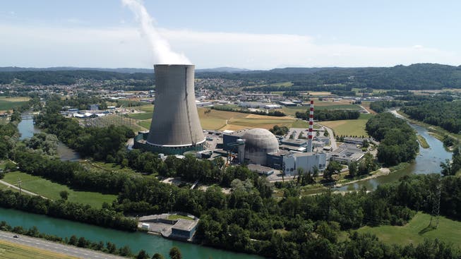 Das Kernkraftwerk Gösgen mit Blick in Richtung Däniken.