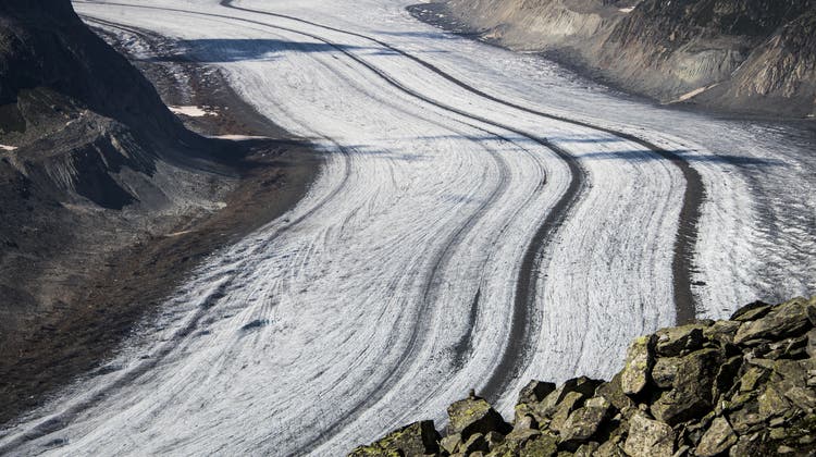 Der Aletschgletscher ist der längste Eisstrom der Alpen. (Keystone)