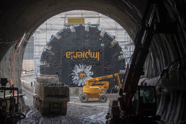 Implenia hat Erfahrung im Tunnelbau. Im Bild ist die Baustelle am Bözbergtunnel.