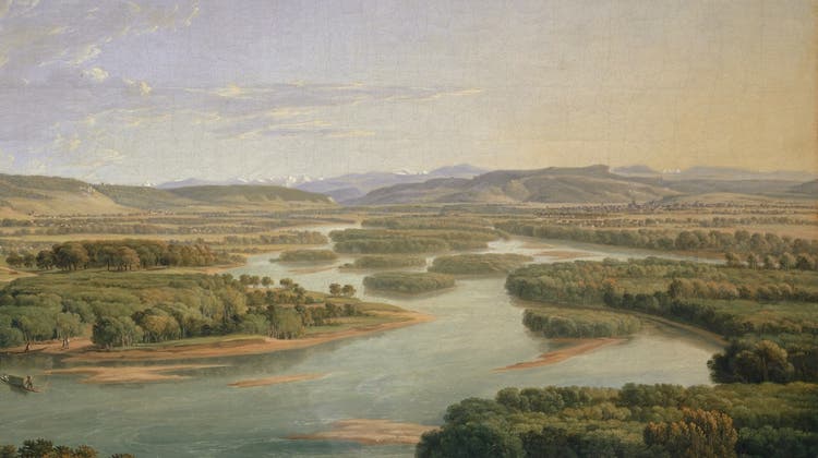 Am Quell der Schönheit: Detail aus «Blick vom Isteiner Klotz rheinaufwärts gegen Basel» von Peter Birmann (1819). (Kunstmuseum Basel)