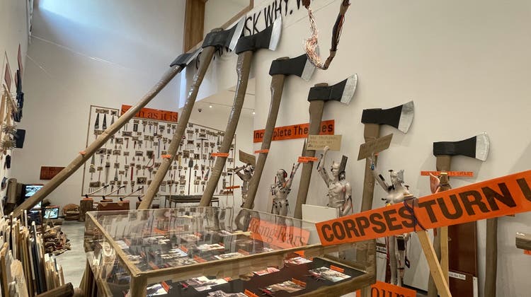Im neuen Museum für Gegenwartskunst in Cáceres ist auch das Werk «Power Tools» vom Schweizer Künstler Thomas Hirschhorn ausgestellt. (Manuel Meyer)