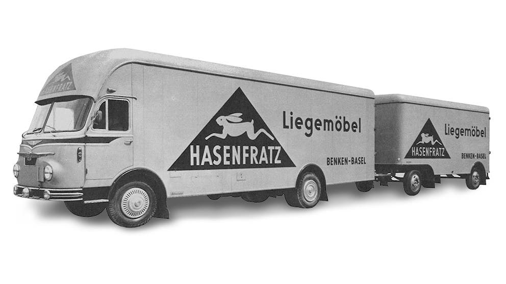 Zu Beginn war die Firma unter dem Namen Hasenfratz unterwegs. Später wurde daraus Hasena. 