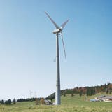 So soll der Windpark auf dem Grenchenberg aussehen. (Visualisierung/SWG)
