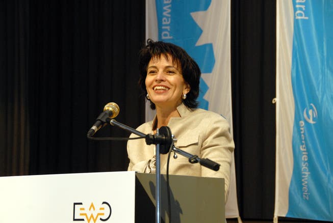 Die damalige Bundesrätin und Energieministerin Doris Leuthard während ihres Referats. 