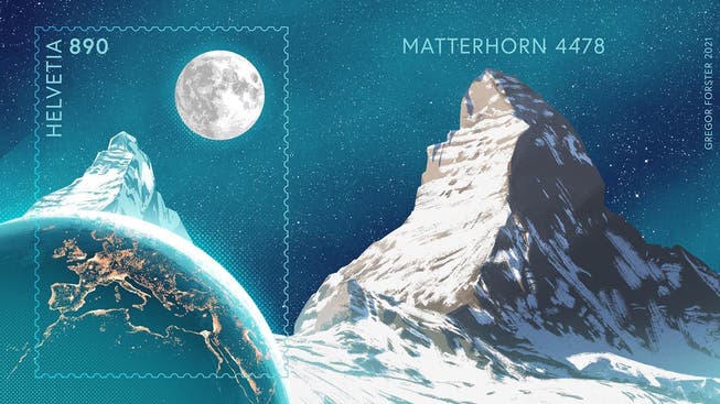 Die erste Schweizer Krypto-Briefmarke in ihrer physischen Version.