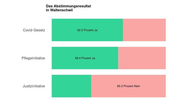 Die Ergebnisse in Waltenschwil: 62.5 Prozent Ja zum Covid-Gesetz