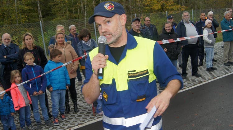 Michael Heynen bei einer Hauptübung der Feuerwehr Birmensdorf-Aesch. (Christian Murer)