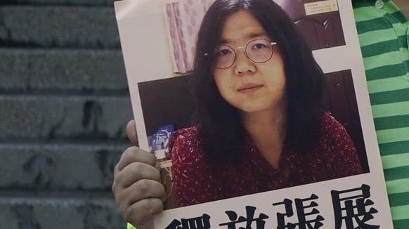 «Streit gesucht und Unruhe gestiftet»: Zhang Zhan wurde zu vier Jahren Haft verurteilt. (Keystone)
