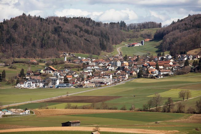 Sicht auf Gemeinde Kirchleerau Aufgenommen am 13.03.2021