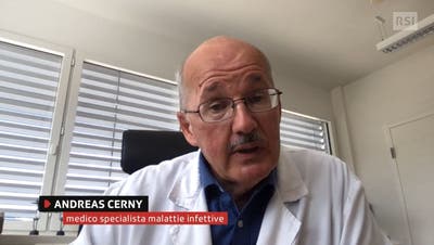 Der Tessiner Infektiologe Andreas Cerny bezweifelt, dass die vom Bundesrat zur Debatte gestellten Coronamassnahmen ausreichen. (Screenshot RSI)