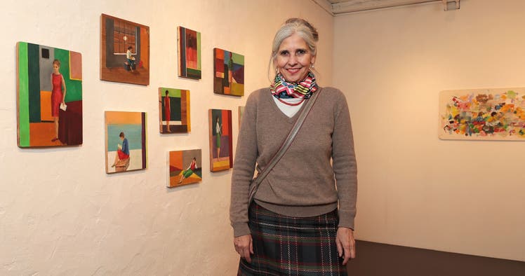 Gabi Fuhrimann in einer ihrer letzten Ausstellungen, 2020 bei Carla Renggli in Zug. 