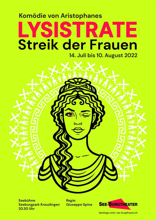 Das See-Burgtheater spielt mit «Lysistrate» antike Komödie von Aristophanes. Premiere ist am 14. Juli 2022.