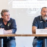 SC-Kriens-Sportchef Bruno Galliker (links) mit SCK-Trainer René van Eck. (Bild: Patrick Hürlimann (Kriens, 8. November 2021))